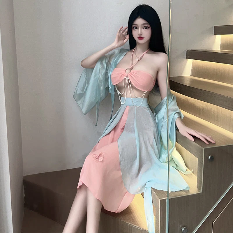 Vintage Chinese Hanfu Roleplay Costume detail image 2