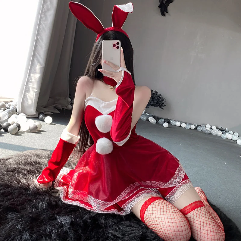 Velvet Bunny Roleplay Mini Dress detail image 4