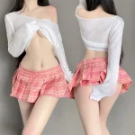 Off-Shoulder Student Roleplay Set