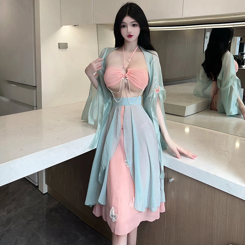 Vintage Chinese Hanfu Roleplay Costume detail image 3