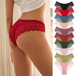 Wholesale plus-size lace-back bikini briefs in assorted colors