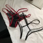 Red and Black Strappy Lace Panty