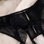 Black Lace Side-Tie Bikini Panty