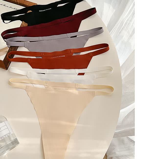 Low-Rise Seamless Sport Thong Panty detail image 4