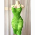 Wholesale Halter Cutout Lace Midi Dress