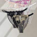 Floral Embroidered Sheer Mesh Panty