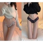 Floral Lace Bow Bikini Panty