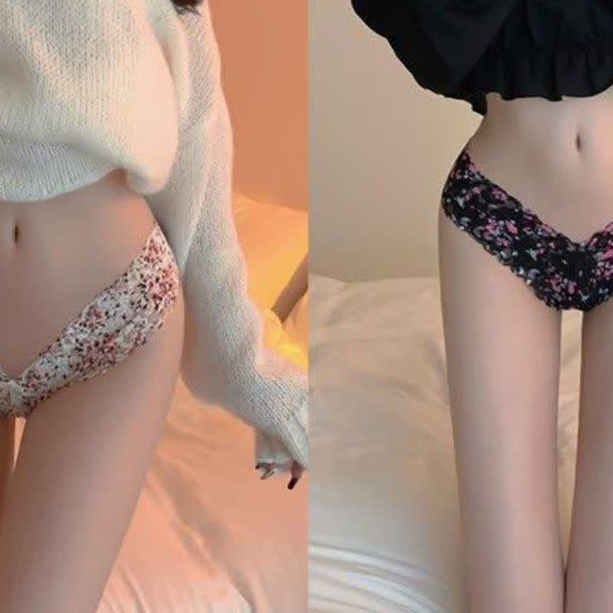 Floral Lace Bow Bikini Panty detail image 4