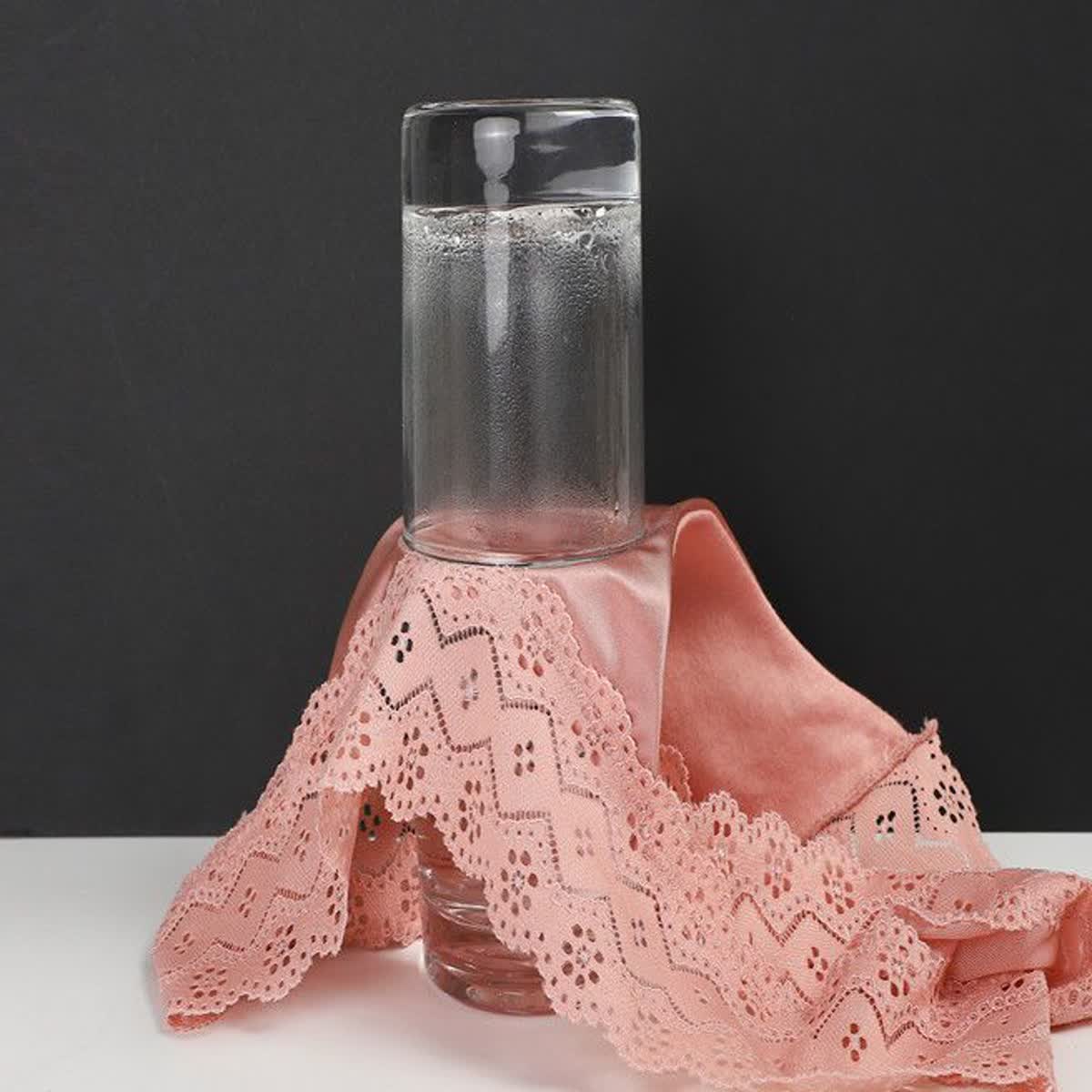 Pink Cutout Lace Bikini Panty detail image 3