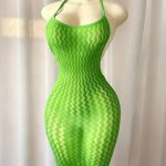 Wholesale halter cutout lace midi dress