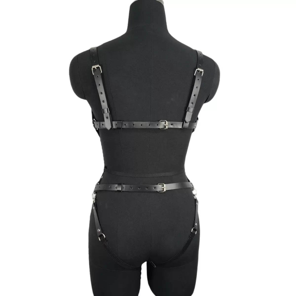 Wholesale punk strappy shirt harness belt rear view