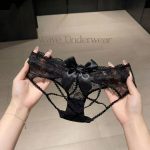 Wholesale Bow-Detail Cutout Lace Bikini Panty