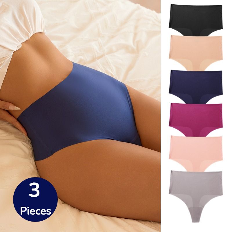 Detail view of Plus-Size High-Waist Seamless Thong Set