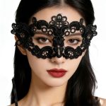 Wholesale Shaped Black Lace Masquerade Mask
